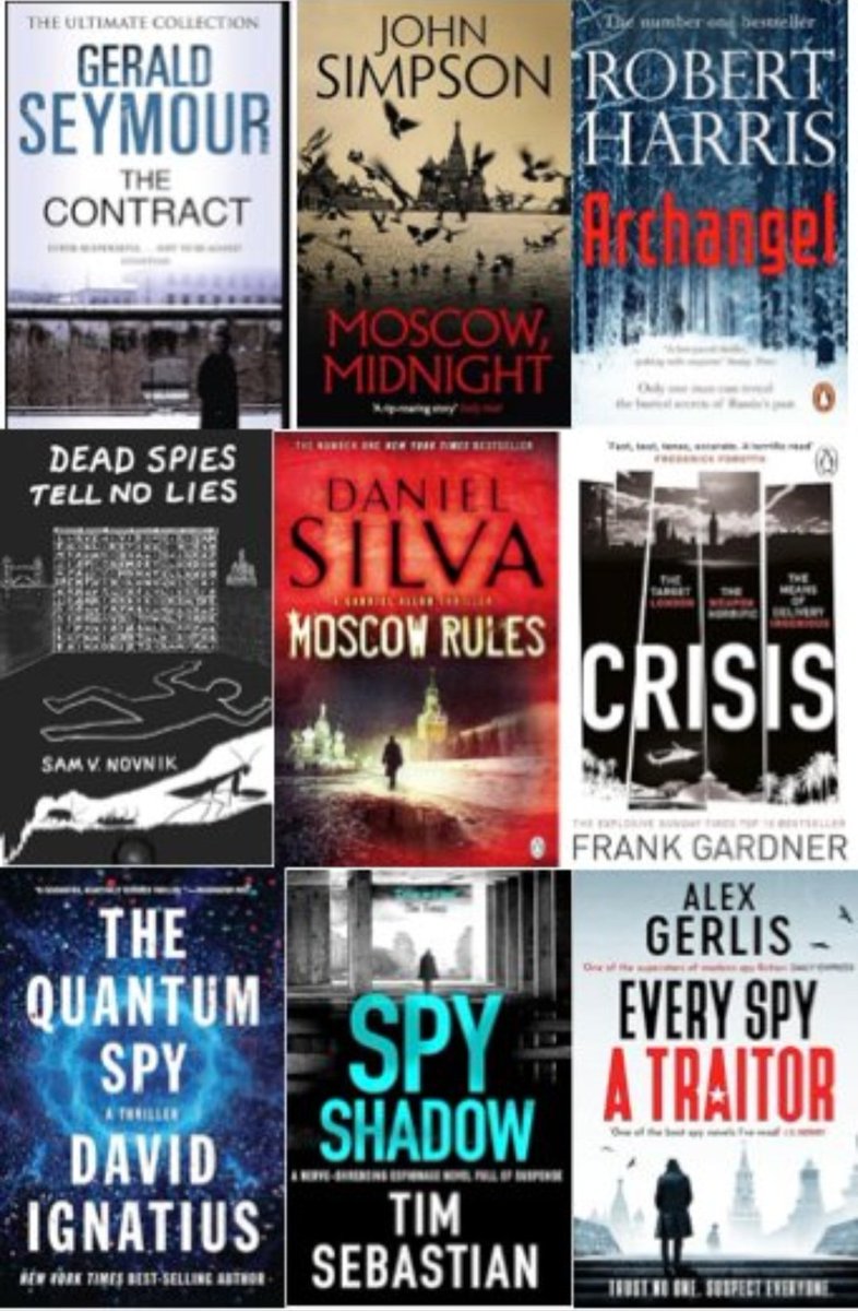 bren45376's tweet image. Regarding my debate as to whether #journos or #spooks write the best #spy novels, this was my recent selection (for 1st category):
#TheContract
#MoscowMidnight
#Archangel
#DeadSpiesTellNoLies now @ only 99p
#MoscowRules
#Crisis
#TheQuantumSpy
#SpyShadow
#EverySpyaTraitor @ £1.99