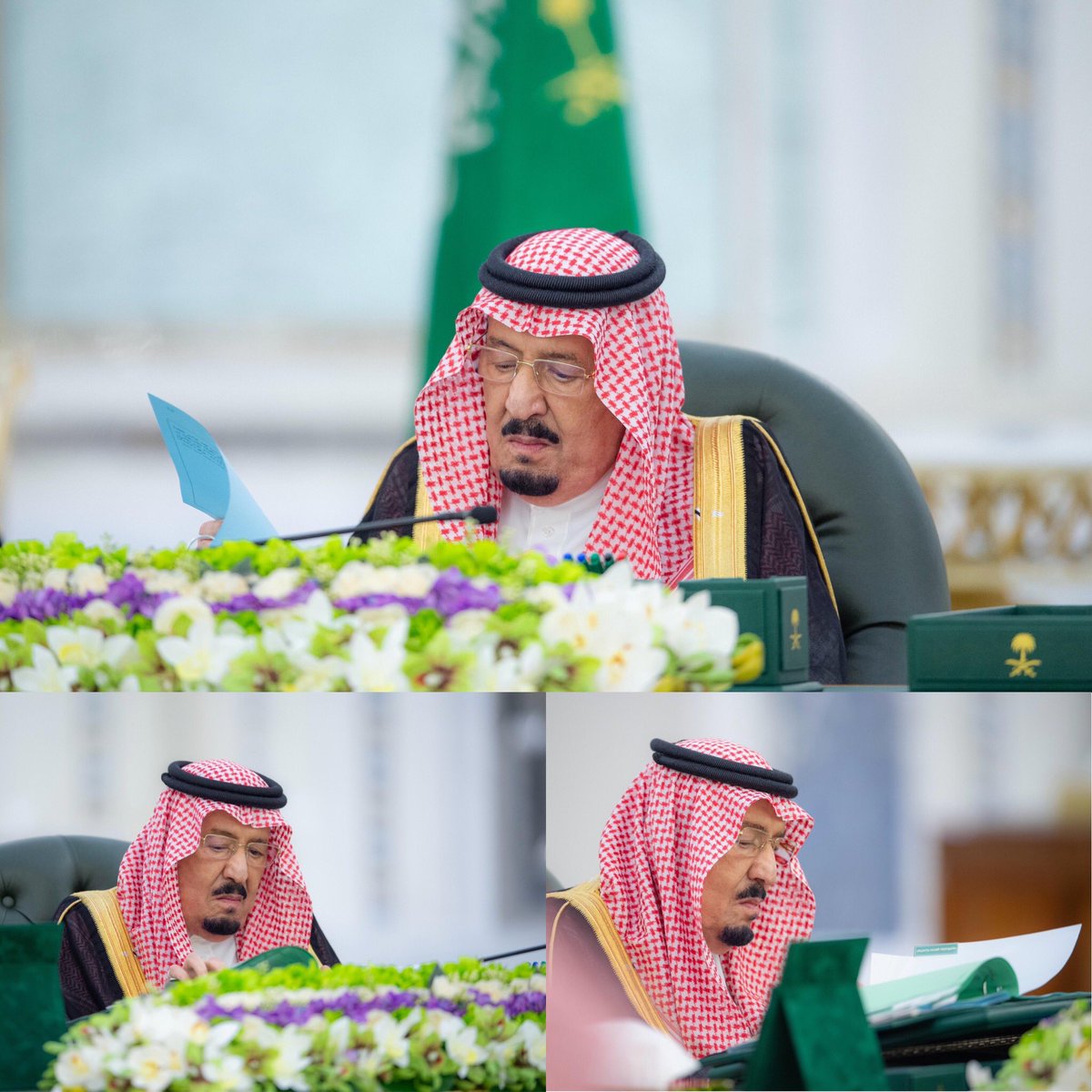 TheSaudi_post's tweet photo. أحدث ظهور لـ #الملك_سلمان خلال ترؤسه جلسة #مجلس_الوزراء قبل قليل بقصر السلام في جدة🇸🇦 https://t.co/US2DpzdKcC