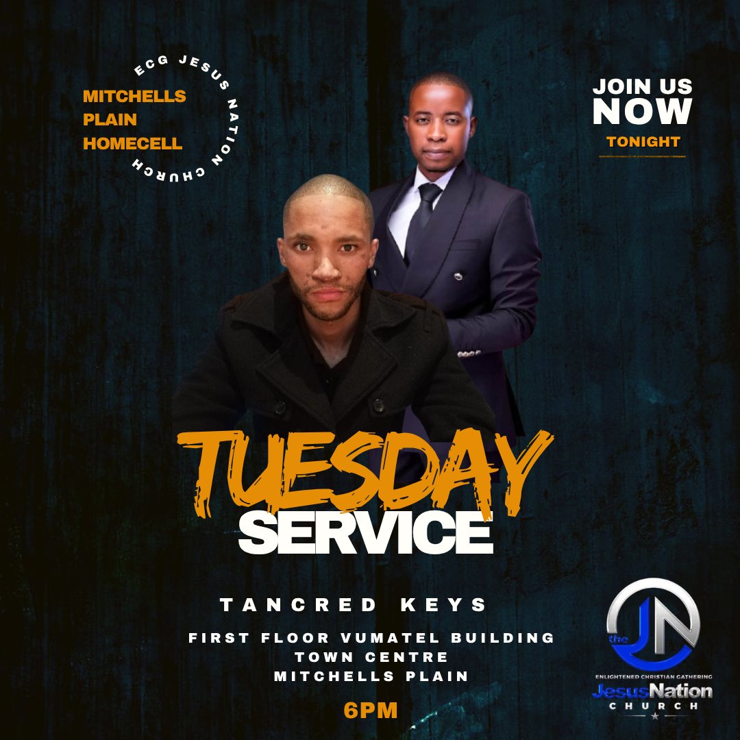 TUESDAY SERVICE

You are invited to join us for a special Tuesday Service happening from 6pm.

Come and meet with God of Major 1 - and your life will never be the same again!