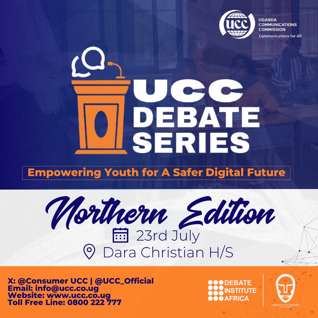 #UCCDebateSeries keeps on giving. 
This Wednesday UCC in collaboration with DIA head to Northern Uganda to further engage with the digital literacy campaign. We are super excited to engage with all the brilliant minds!!!! 
Stay tuned for all the updates!!!

#UCCDebateSeries
#DIA