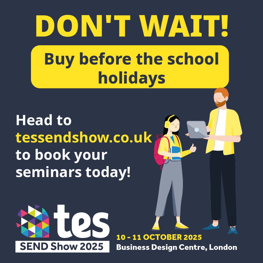 SENDShowUK's tweet image. Start summer right by booking your place at one of 42 CPD-certified seminars at the #TesSENDShow2025! ☀️

🔗Check out the full seminar programme here 👉 tessendshow.co.uk/2025-programme
🎟️Register for FREE today 👉ow.ly/of5G50VVwPp