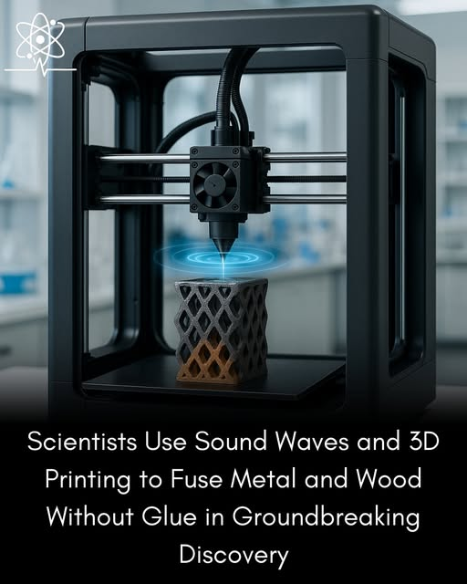 JamesTate121's tweet image. Researchers at the University of Oxford have recently developed a novel technique to join wood and metal using sound vibrations—completely eliminating the need for adhesives or fasteners like screws.
This process, known as sonic welding, was combined with 3D printing to enable…