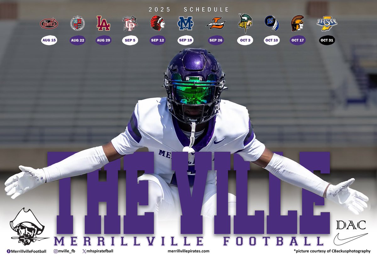 MerrillvilleFootball (@mhspiratefball) on Twitter photo We are 1 month away from Friday Night Lights! August 22nd The Battle of Broadway! Demaree Stadium
#PATH <a href="/mhspiratefball/">MerrillvilleFootball</a> We are 1 month away from Friday Night Lights! August 22nd The Battle of Broadway! Demaree Stadium
#PATH <a href="/mhspiratefball/">MerrillvilleFootball</a>