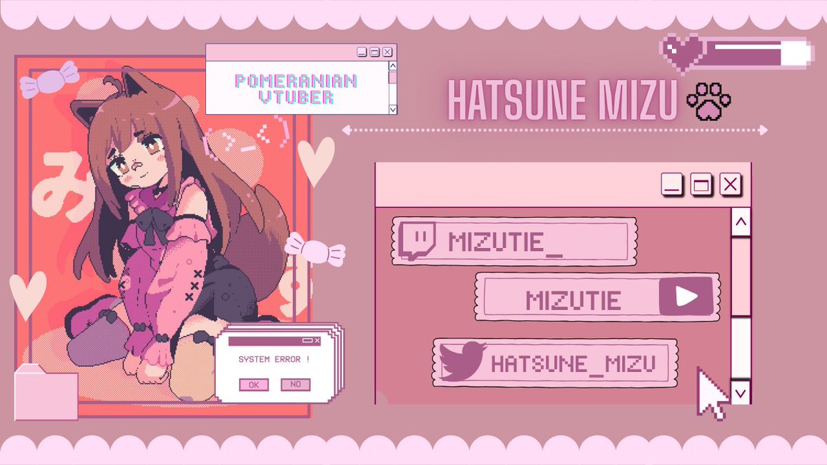Hewwo, I'm Mizu, The world's most scary Jirai-Kei Pomeranian! ૮ ˶ᵔ ᵕ ᵔ˶ ა
 ------   
 Fan Name: Pomrades 
Oshi Mark: ❤️‍🩹🐾
Art Tag: #Pomeraniart
Discord Server: discord.gg/dtY5hpSHbr #ENVtuber #Vtuber #VTuberUprising