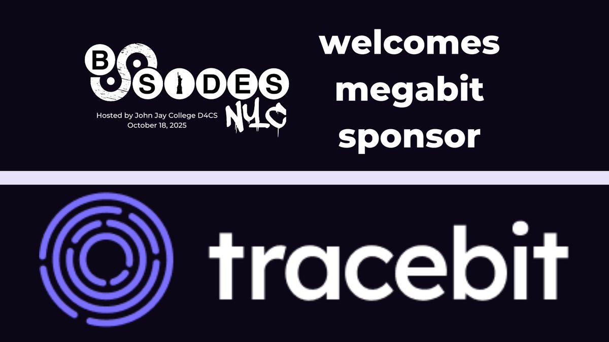 BSidesNYC's tweet image. @BSidesNYC welcomes @tracebit_com as a Megabit sponsor for our conference on Oct 18, 2025. bsidesnyc.org Tracebit deploys and maintains tailored security canaries, proactively detecting intrusions across your organization. tracebit.com