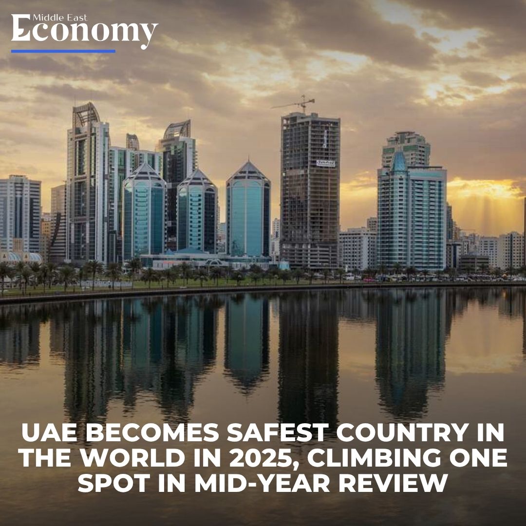 Economy_ME's tweet image. The UAE has risen to first place as the safest country in the world, according to Numbeo’s Safety Index by Country – 2025 Mid-Year edition. The country’s score improved from 84.5 at the start of the year to 85.2, overtaking Andorra, which previously held the top position with…