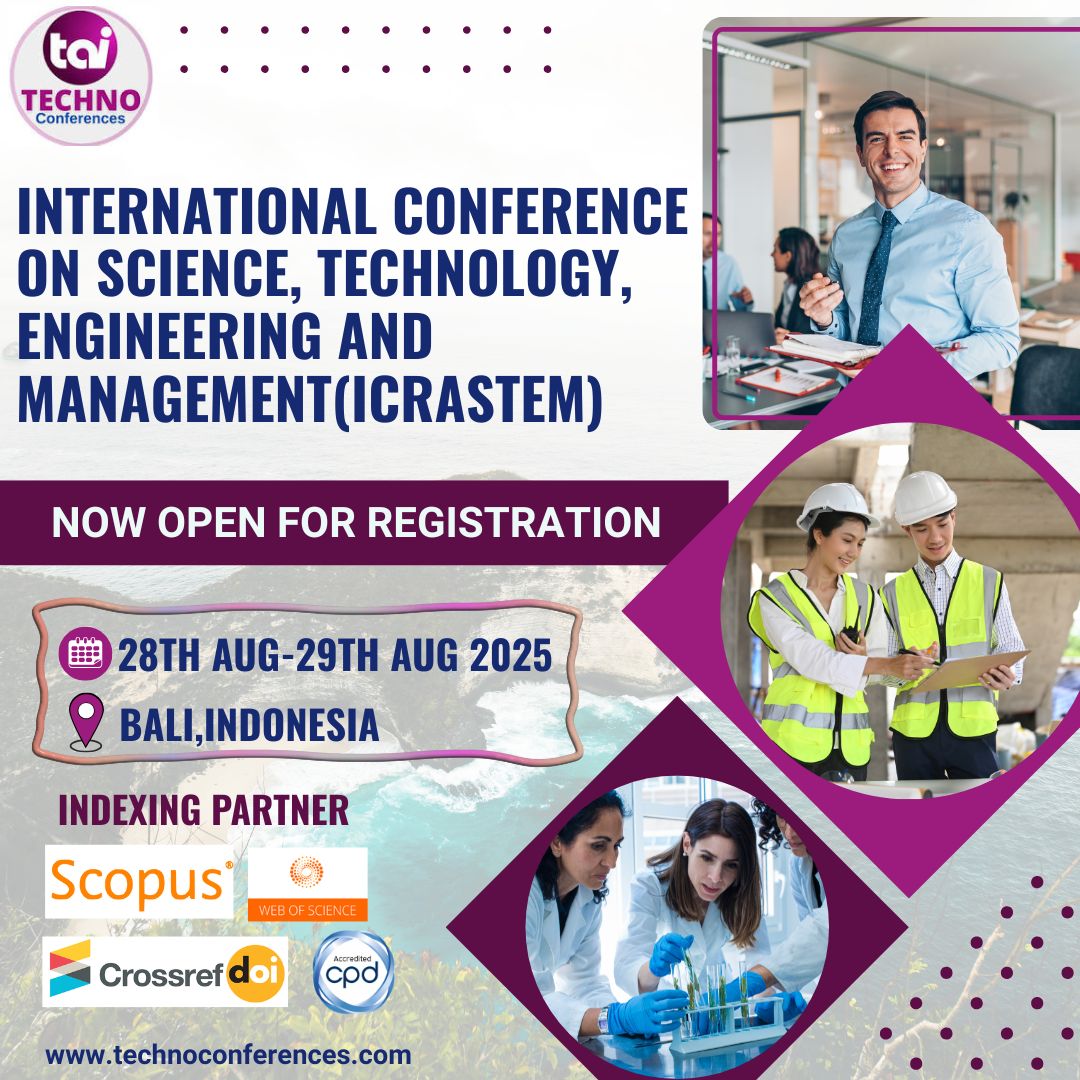 techno_conf's tweet image. 🌍 ICRASTEM 2025 is coming to Bali, Indonesia!

📅 28th –29th Aug 2025

Join global minds in Science, Tech, Engineering &amp;amp; Management.

Present. Network. Publish. Explore. 🌴
🔗 technoconferences.com/Conference/144…

#TechnoConferences #ICRASTEM2025 #STEM #Research #BaliConference