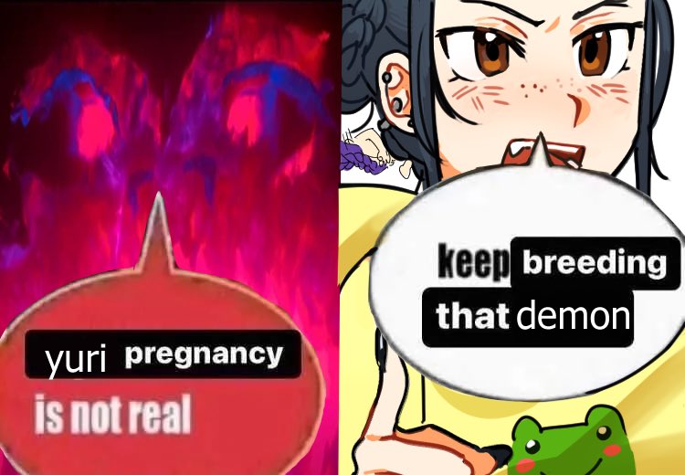 korotantai's tweet image. because i’ve seen people talking about rumi with demon baby fever #polytrix