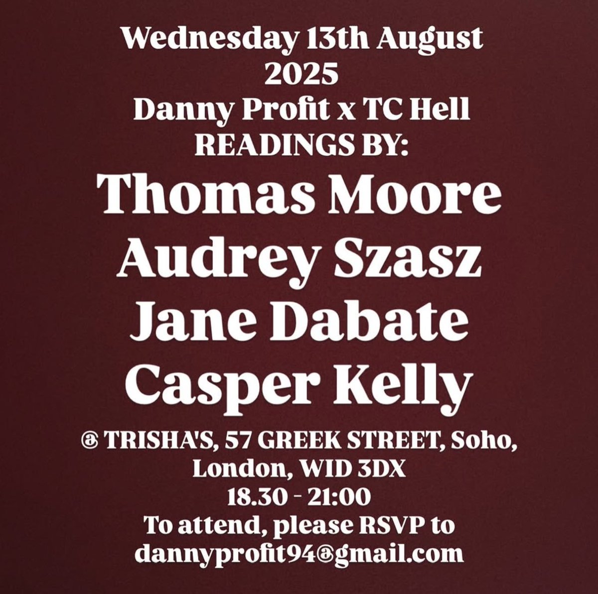 LONDON! Deadly line-up alert!