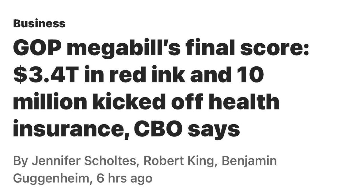 SenatorHeinrich's tweet image. Republicans’ Big, Beautiful Betrayal will blow a $3.4 trillion hole in our deficit, raise energy costs, and kick 10 million people off their health insurance. Why?
All for billionaire tax cuts.