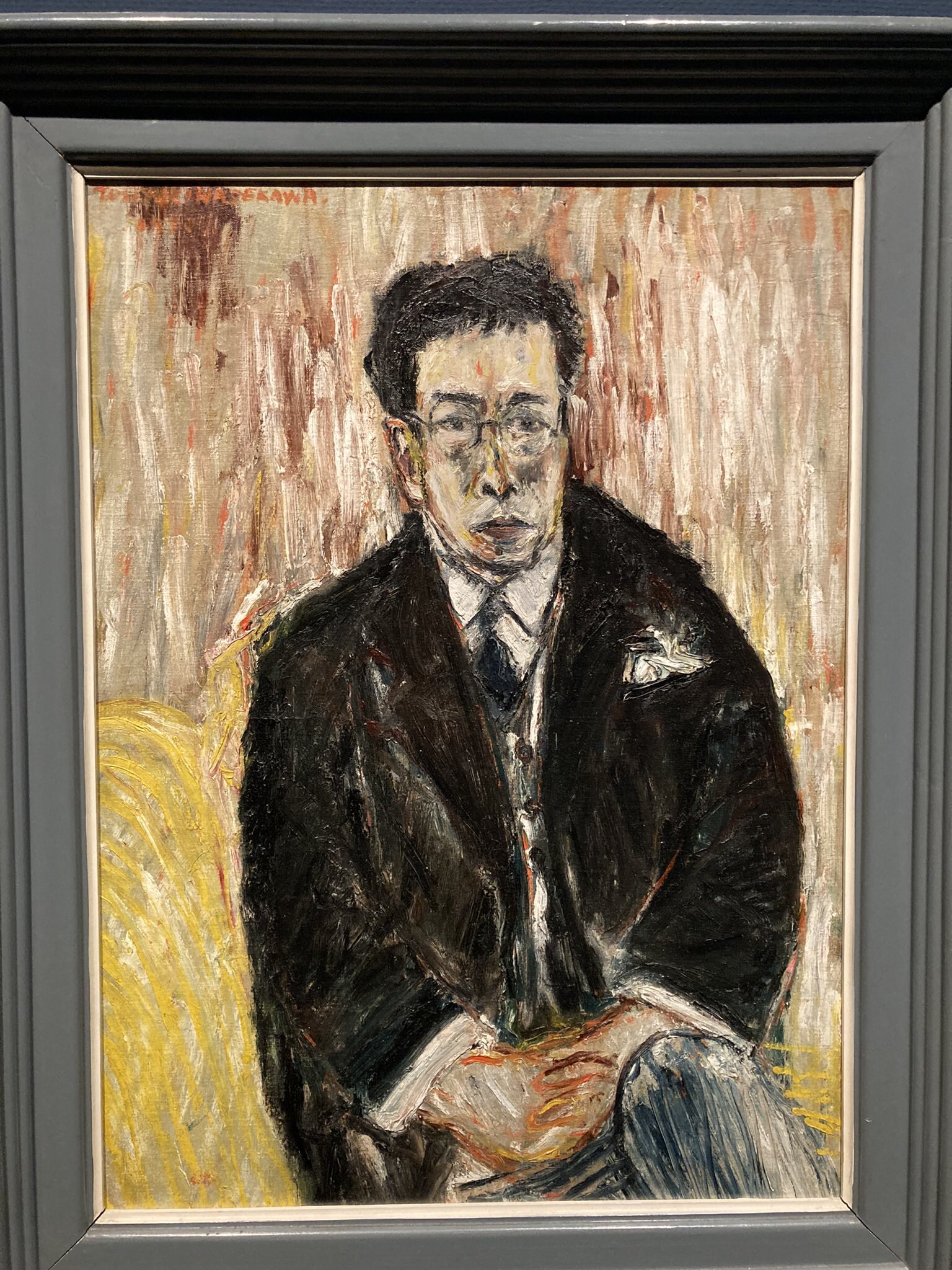y*n様 長谷川利行 海水浴 肉筆油彩画 4号 最高品質の 高級素材使用ブランド 海水浴 たたし 4号 肉筆油彩画