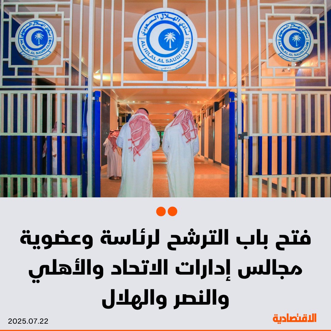 فتحت اللجنة العامة لانتخابات الأندية الرياضية باب الترشح لرئاسة وعضوية مجالس إدارات المؤسسات غير الربحية لأندية #الاتحاد، #الأهلي، #النصر، #الهلال"، اعتبارا من الأحد المقبل، مؤكدة في بيان اليوم عدم اشتراط أن يكون أحد مرشحي المؤسسة رئيساً لمجلس إدارة شركة النادي إلا في حال