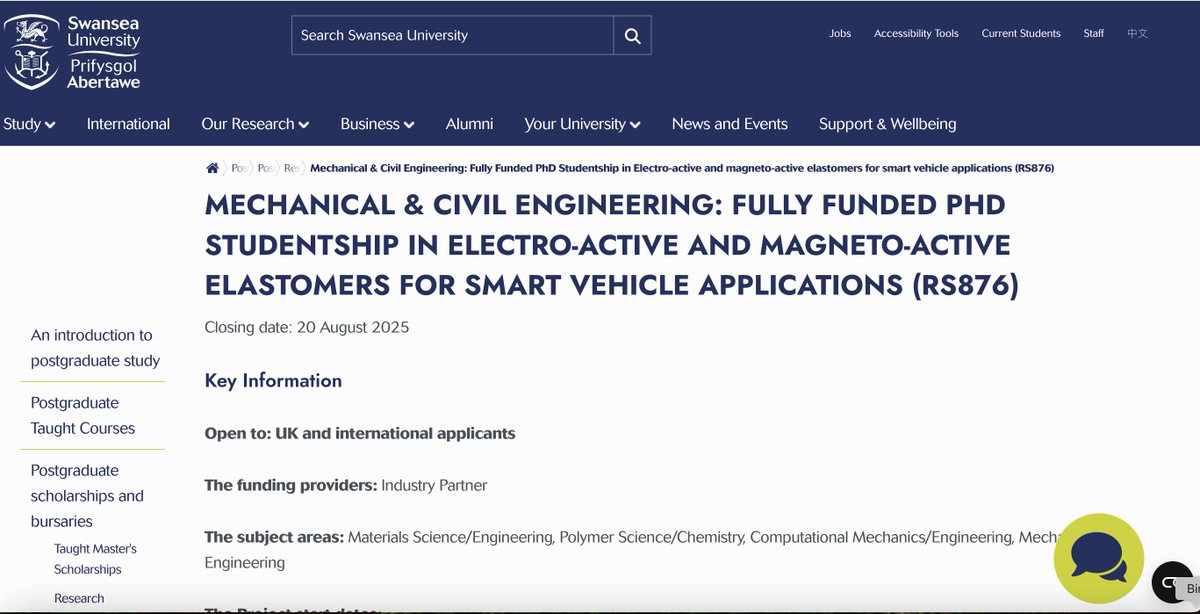 mokarram hossain (@mokarram76) on Twitter photo Fully funded PhD position, OPEN TO ANY NATIONALITY. I am looking for a PhD candidate for 3.5 years. <a href="/DanielGMadrid11/">Daniel García González</a> <a href="/Mingchao_Liu/">Mingchao Liu</a> <a href="/TanLab2/">Wei Tan</a> <a href="/DrBenEvans/">Prof Ben Evans</a> <a href="/iamyarjan/">Yarjan Abdul Samad</a> <a href="/IOM3Elastomer/">IOM3 Elastomer Group</a> <a href="/lin_shaoting/">Shaoting Lin</a> <a href="/FeihuZ/">Feihu Zhao</a> <a href="/AldakheelFadi/">High-Performance-Computing Group</a> <a href="/hd_metu/">Prof. Dr. Hüsnü Dal</a> <a href="/MorenoMiguelES/">Miguel Angel Moreno-Mateos</a>,
LINK bit.ly/4lGkThpFully Fully funded PhD position, OPEN TO ANY NATIONALITY. I am looking for a PhD candidate for 3.5 years. <a href="/DanielGMadrid11/">Daniel García González</a> <a href="/Mingchao_Liu/">Mingchao Liu</a> <a href="/TanLab2/">Wei Tan</a> <a href="/DrBenEvans/">Prof Ben Evans</a> <a href="/iamyarjan/">Yarjan Abdul Samad</a> <a href="/IOM3Elastomer/">IOM3 Elastomer Group</a> <a href="/lin_shaoting/">Shaoting Lin</a> <a href="/FeihuZ/">Feihu Zhao</a> <a href="/AldakheelFadi/">High-Performance-Computing Group</a> <a href="/hd_metu/">Prof. Dr. Hüsnü Dal</a> <a href="/MorenoMiguelES/">Miguel Angel Moreno-Mateos</a>,
LINK bit.ly/4lGkThpFully