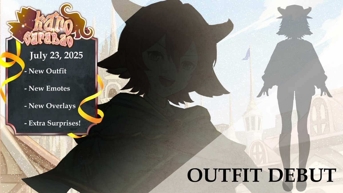 KarolineArts's tweet image. Heyo!
Today's the day! New Outfit debut! Come view the scuff showcase and the yapping!
Stream should start 8:30 PM (GMT+8) tonight. Unless technical difficulties occur!
Shenanigans!
Link: twitch.tv/karo_carabao
