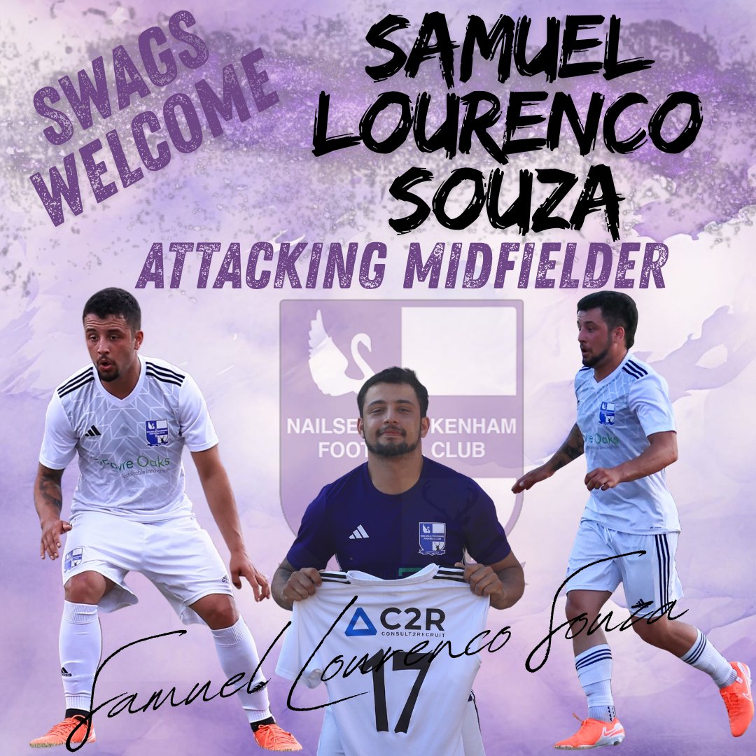 NandTFC's tweet image. A big welcome to the club is Sam Souza!
A creative player that will unlock defences, always looking for that vital pass.
Sam will give more attacking options in and around the box.
Welcome to the Swags family Sam Souza💜🤍
UTS💜🤍
@nailseapeeps @AS_FootyReview @swsportsnews