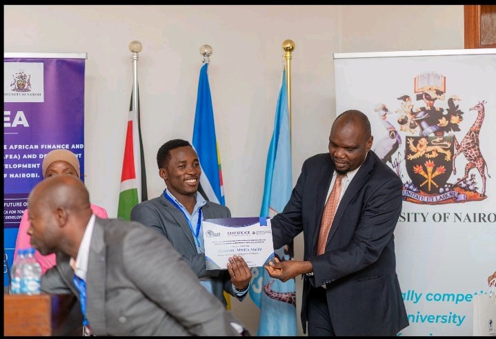 kesa_kenya's tweet photo. Congratulations to Jacklyn Katunga and Dominic Mwita Amosi of Multimedia University,  the team that proudly represented KESA at the just-concluded 2025 #AFEA Annual Conference in the Undergraduate Economic Challenge. You made the entire #KESA community proud. Well done. https://t.co/2wb7EJz7At