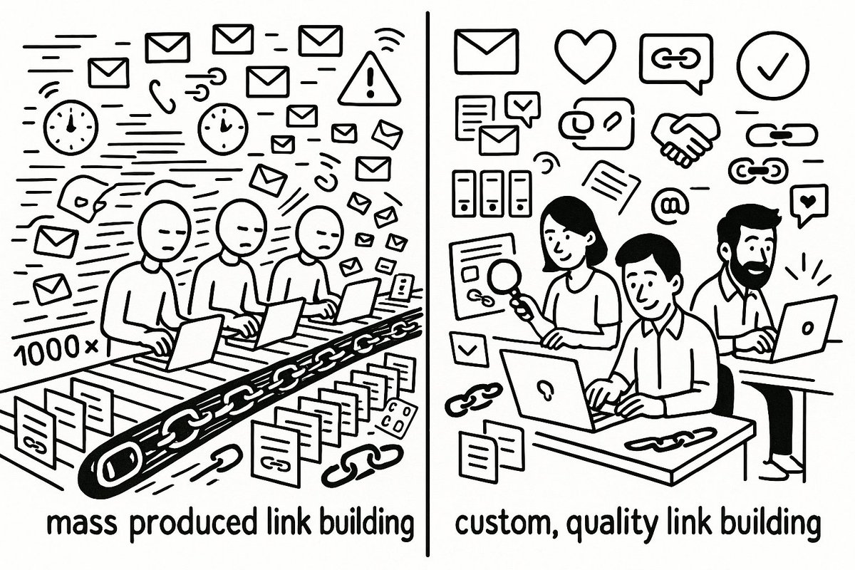 When agencies brag about "McDonald's-level systems" for link building, I see red flags 🚩

Sure, build 1,000 links... but if they don't move a business forward, what's the point?

Real link building is about relationships, not processing orders and churning out 💩

Choose wisely.