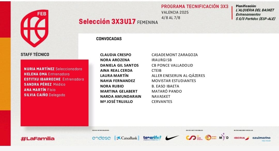 fbclm's tweet image. #3x3U17🇪🇸 | María José Trujillo del @BASKETCERVANTES convocada para el Programa de Tecnificación FEB con la Selección 3x3 U17🚺del 4 al 7 de Agosto en Valencia en el que se enfrentarán en partidos amistosos frente a 🇩🇪Enhorabuena‼️
#PasionXBasketCLM
