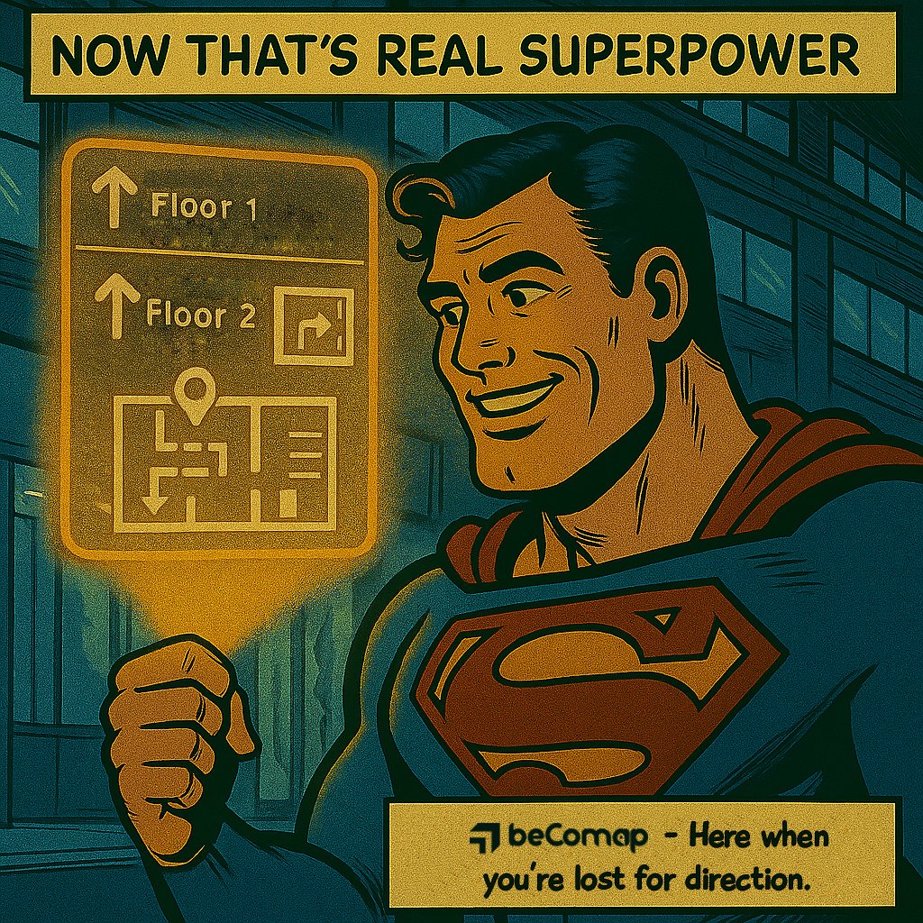 beco_map's tweet image. 𝗘𝘃𝗲𝗻 𝗵𝗲𝗿𝗼𝗲𝘀 𝗴𝗲𝘁 𝗹𝗼𝘀𝘁 𝗮𝘁 “𝗬𝗼𝘂’𝘃𝗲 𝗮𝗿𝗿𝗶𝘃𝗲𝗱.”

That’s why indoor navigation needs a superpower.
With beComap, go beyond the entrance straight to the right floor, right room
becomap.com
#IndoorNavigation #beComap #SmartMaps #DigitalWayfinding