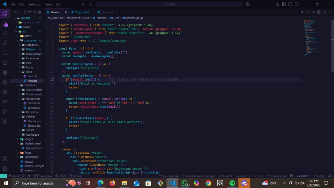 Zinny_Edmund's tweet photo. Currently working on my Netflix dashboard.
Still figuring things out.
Not perfect, but I’m proud of how far I’ve come.
I’ll keep showing up. 💻❤️
#BuildInPublic #Frontendev #netflixclone https://t.co/nYtnmDzoZF