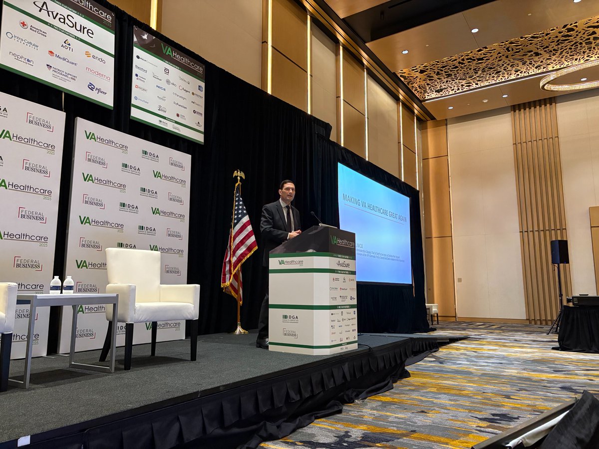 VeteranAction's tweet image. Senior Advisor @DarinSelnick is discussing the future of Veteran healthcare at the @IDGAinsight Veterans Affairs Healthcare Summit.
"We are going to take care of the troops first, last, and all the time." - General George C. Marshall
