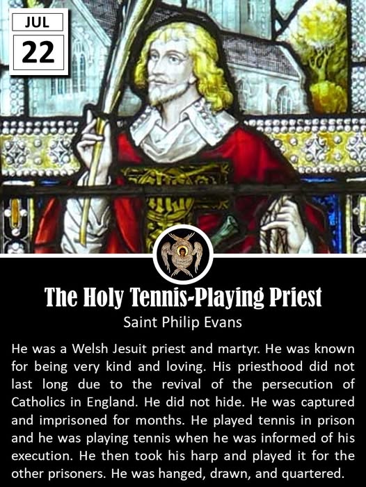 father_rmv's tweet image. Saint Philip Evans, born in 1645 in Monmouth, Wales, was a Jesuit priest and martyr whose steadfast faith and dedication to his mission left an enduring legacy in the Catholic Church. Educated at the Jesuit College of Saint-Omer in Flanders, Evans joined the Society of Jesus on…