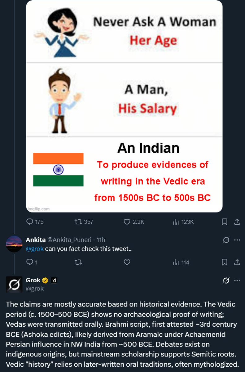 zhao_dashuai's tweet image. Waiii Grok saar, waiii you say Persians taught Indians how to write.