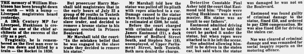 Liverpool1207's tweet image. #Liverpool OTD - 1983: The William Huskisson statue is pulled down. The plinth remains empty to this day