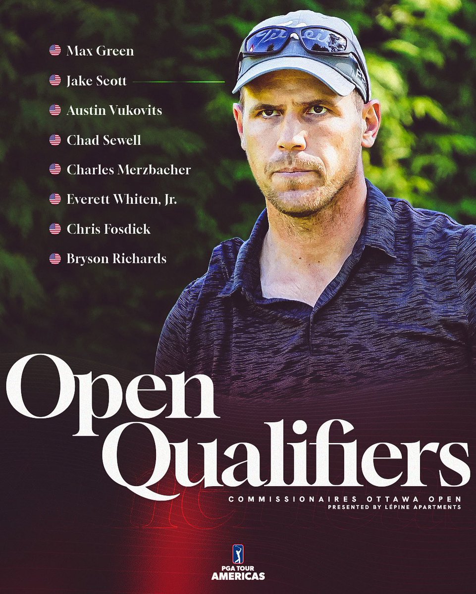 PGATOURAmericas's tweet image. 8 more entries into this week’s @OttawaOpenGolf in the Nation’s Capital 🍁