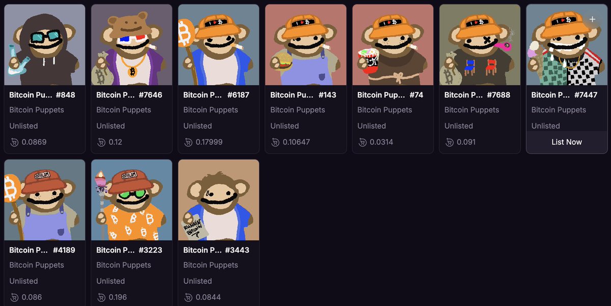delbrok0's tweet image. If you were an Ethereum NFT collector ready to start collecting on Bitcoin and you asked me about the @BitcoinPuppets ,I would tell you that they're the Miladies of Bitcoin.
1. The community is full of good trolls and bad trolls.
2. During the pumping stages, there's plenty of…