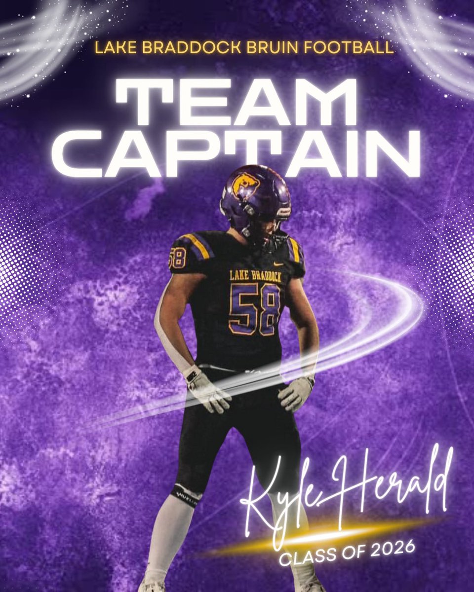 Coach Doc (@mdoc376) on Twitter photo Congratulations <a href="/kylewherald/">Kyle Herald</a> being named captain for 2025 <a href="/LakeBraddockFB/">Lake Braddock π</a> <a href="/FCPSLBSS/">Lake Braddock SS</a> <a href="/LBathletic/">LB Bruins Athletics</a> <a href="/bruins_atp/">LB Athletic Training</a> <a href="/bruin_boosters/">Bruin Boosters - Lake Braddock</a> Congratulations <a href="/kylewherald/">Kyle Herald</a> being named captain for 2025 <a href="/LakeBraddockFB/">Lake Braddock π</a> <a href="/FCPSLBSS/">Lake Braddock SS</a> <a href="/LBathletic/">LB Bruins Athletics</a> <a href="/bruins_atp/">LB Athletic Training</a> <a href="/bruin_boosters/">Bruin Boosters - Lake Braddock</a>