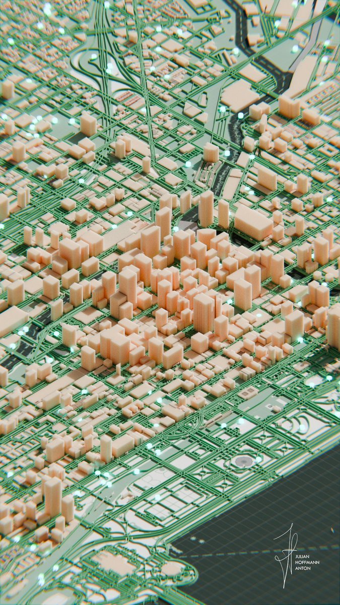 Julian_H0ffmann's tweet image. Orthographic City Design 0722 | Chicago OSM
#Day31 of sharing work-in-progress. 3D maps are cool :)