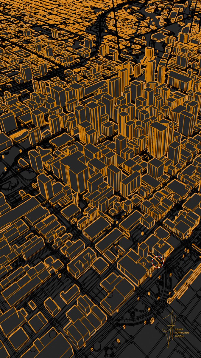 Julian_H0ffmann's tweet image. Orthographic City Design 0722 | Chicago OSM
#Day31 of sharing work-in-progress. 3D maps are cool :)