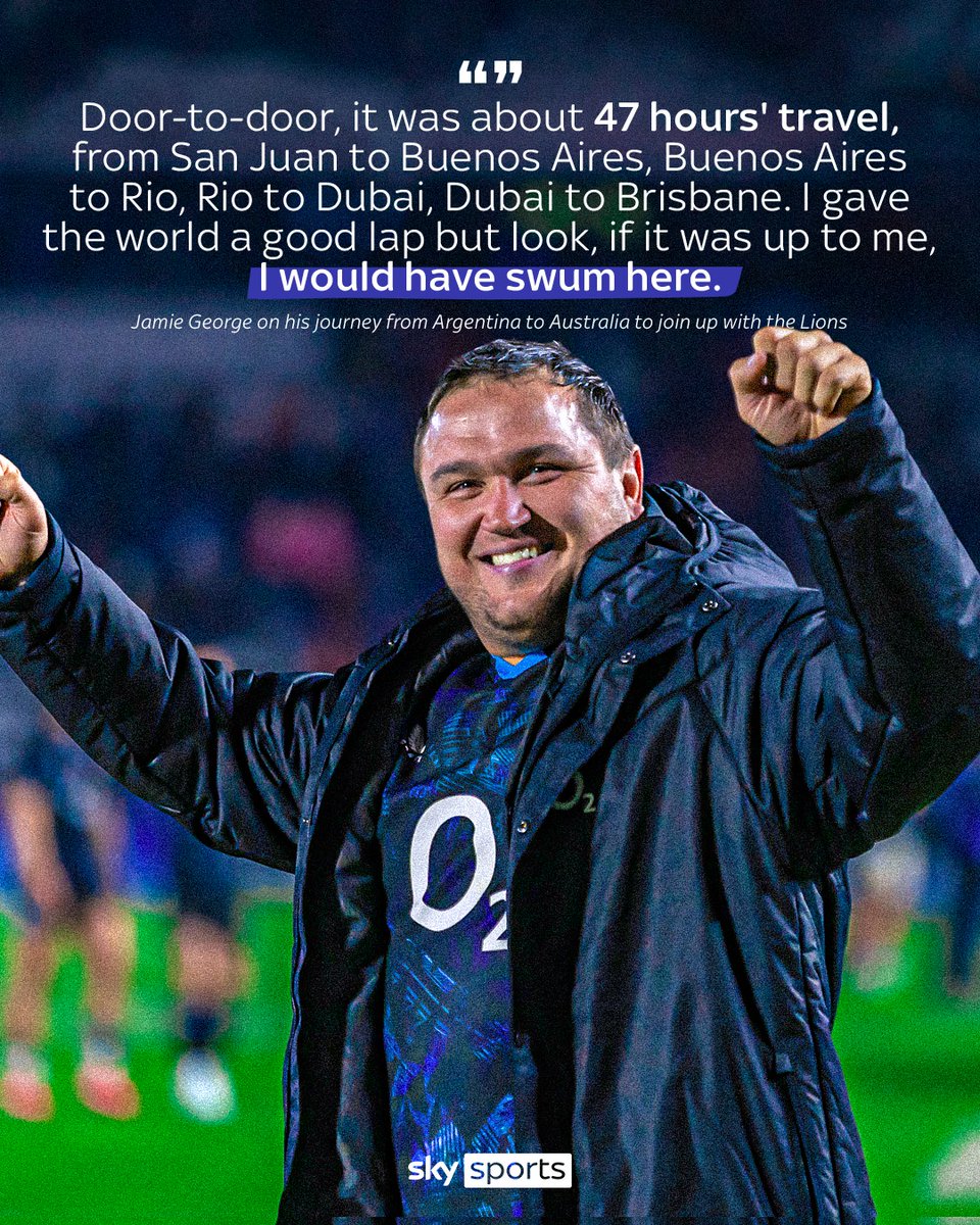 SkySports's tweet image. Jamie George's journey to join the Lions spanned nearly TWO days, but he wouldn't have changed it for the world ✈️