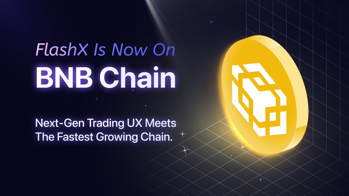 We’re proud to announce that FlashX is officially building on <a href="/BNBCHAIN/">BNB Chain</a>  — chosen for its scalability, strong ecosystem, and support for builders.

FlashX - Solving the 3 body problems in crypto powered by the Web3 Layer and <a href="/BNBCHAIN/">BNB Chain</a>