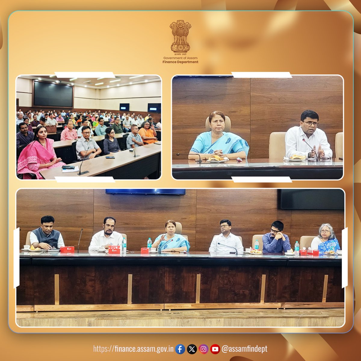 AssamFinDept's tweet image. Hon'ble Minister of Finance, Smti Ajanta Neog, chaired a review meeting today at Janata Bhawan, Dispur, in the presence of Shri Jayant Narlikar, Commissioner & Secretary, Finance Department, senior department officials, and Assam Budget 2025–26 team. #AssamBudget2025 #TeamFinance