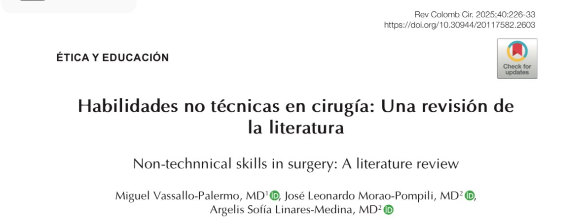 Las habilidades no técnicas salvan vidas

🔹 Comunicación, liderazgo, juicio clínico y trabajo en equipo son determinantes en cirugía.
🔹 Son responsables de muchos errores evitables, incluso cuando la técnica es correcta.

Ejemplo