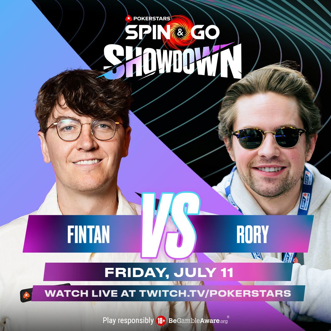 Nicholas Walsh (@nickwalshtv) on Twitter photo ⚡️ Spin & Go Showdown⚡️
Episode #21 + #22: <a href="/PokerStars/">PokerStars</a> double showdown!
Today's Double Match Up:
<a href="/EasyWithAces/">Fintan Hand</a> vs <a href="/Chelsearory/">Rory Jennings 🍊🦩</a>
<a href="/EasyWithAces/">Fintan Hand</a> vs <a href="/peace_ndloove/">Huber Sebastian</a>
When: 14:00 UK
Watch: twitch.tv/pokerstars ⚡️ Spin & Go Showdown⚡️
Episode #21 + #22: <a href="/PokerStars/">PokerStars</a> double showdown!
Today's Double Match Up:
<a href="/EasyWithAces/">Fintan Hand</a> vs <a href="/Chelsearory/">Rory Jennings 🍊🦩</a>
<a href="/EasyWithAces/">Fintan Hand</a> vs <a href="/peace_ndloove/">Huber Sebastian</a>
When: 14:00 UK
Watch: twitch.tv/pokerstars