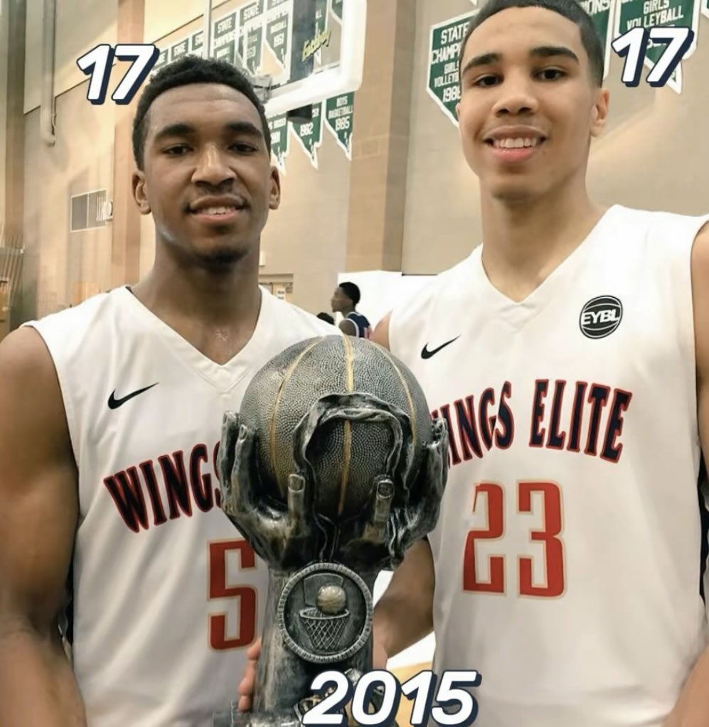 NbaSwingPass's tweet image. Jayson Tatum and Malik Monk played together for the Arkansas Wings 17u
AAU squad in 2015.