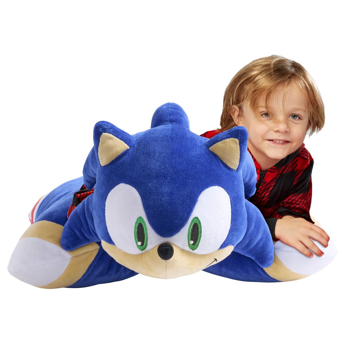 FrackDeals's tweet image. Sonic the Hedgehog Jumbo 30 inch Pillow Pet available for preorder from the Pillow Pet website ($84.99):
bit.ly/4lGmm7p
For context, a regular size pillow pet is 16 inches.