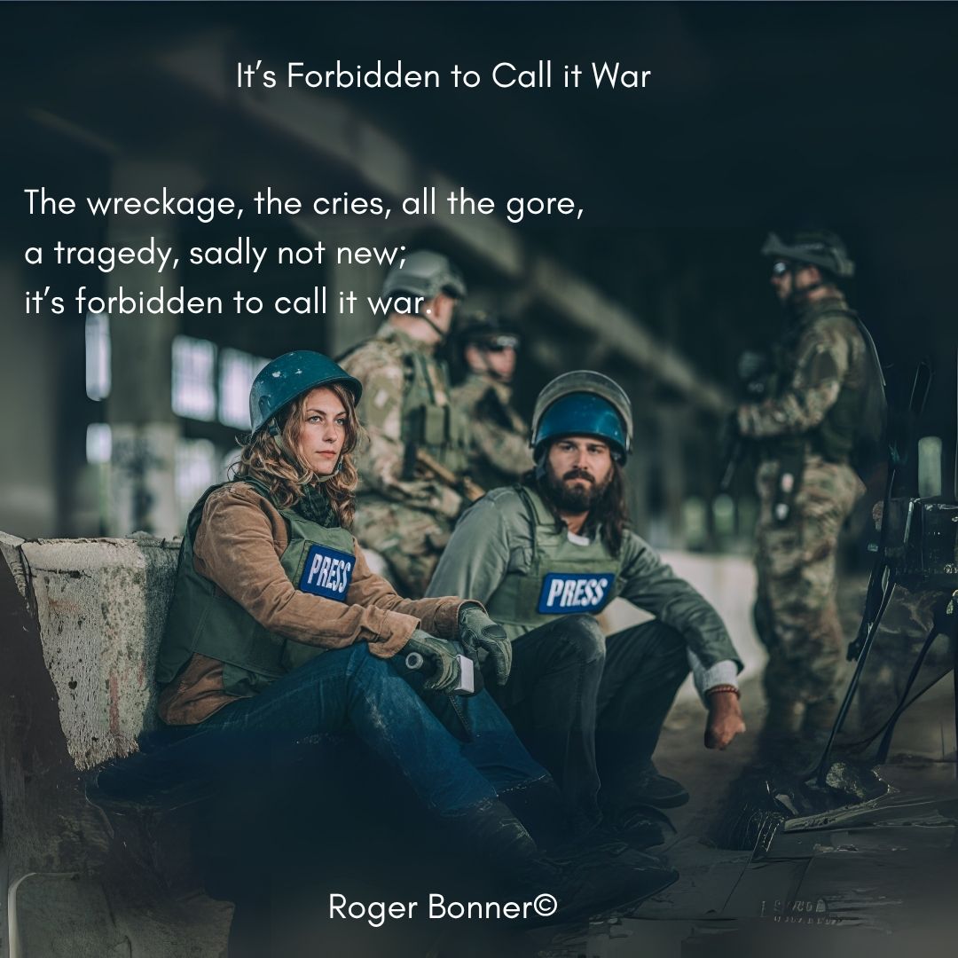 InkSweatTears's tweet image. If the naming of things matters, what happens when you aren't allowed to call a thing what it most obviously seems to be? In, 'It's Forbidden to Call it War', Bonner's speaker details what's present and subversively calls the thing what it is.
inksweatandtears.co.uk/roger-bonner/