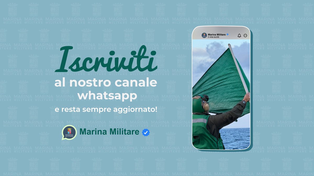 ItalianNavy's tweet image. Iscriviti al canale whatsapp della #MarinaMilitare e resta sempre aggiornato.
Iscriviti ora 👉bit.ly/4o18AO5
#IlGrandeEquipaggio