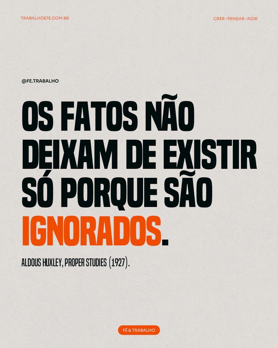 FeTrabalho1's tweet image. Aldous Huxley foi escritor britânico, autor do clássico distópico Admirável Mundo Novo e crítico do autoritarismo.
–
#frasedodia #fatos #realidade #verdade