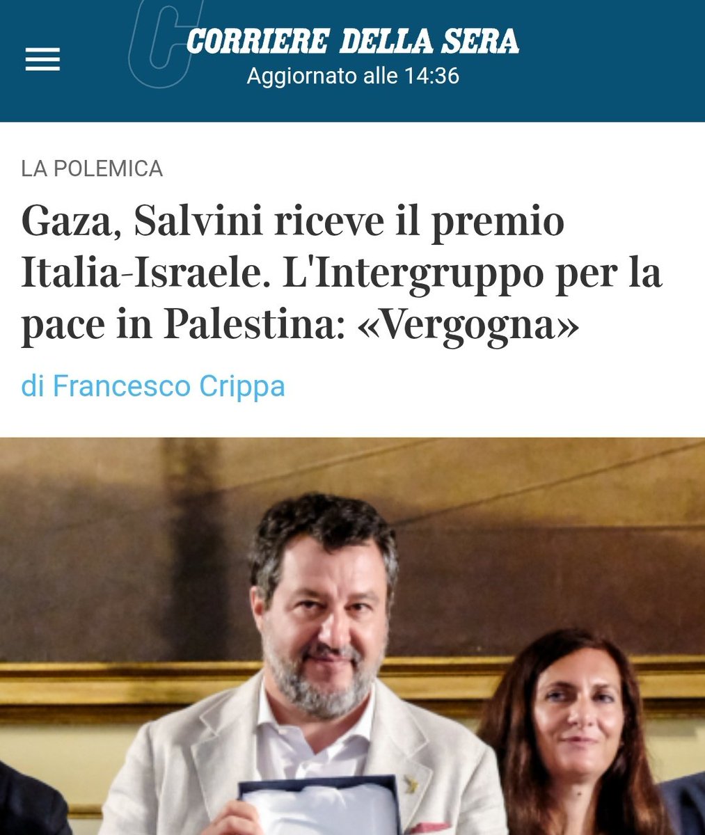 a____capo's tweet image. Premio Amici del #Genocidio 2025: una dura competizione fra il Foglio, il Riformista, Molinari, Parenzo, e poi tutti i politici italiani "Amici di #Israele" come Tajani, Picierno, e quelli silenti ma sempre amici come Renzi.
Però Salvini li ha battuti tutti.
Vittoria meritata.