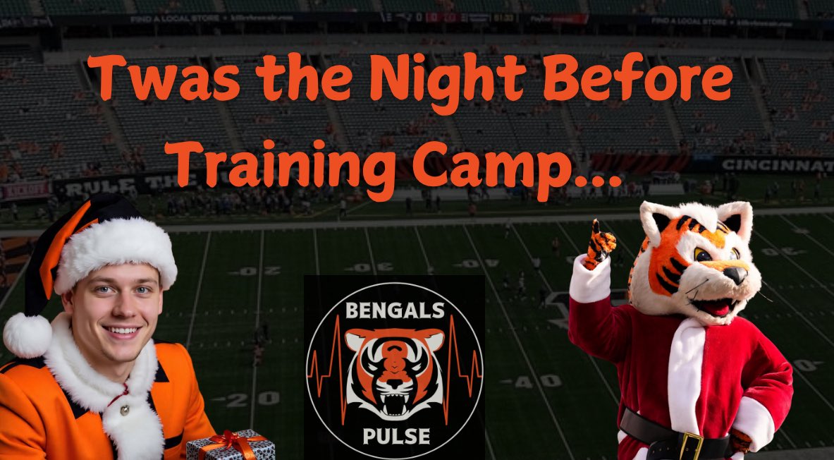 Bengals Pulse (@bengals_pulse9) on Twitter photo Join us tonight as we celebrate Christmas in July as Bengals Camp opens tomorrow!!
<a href="/WincinnatiPod/">Wincy</a> <a href="/CoachJakeOwens9/">Jake Owens</a> <a href="/TheFireMaan/">Maan Aboulhosn</a> youtube.com/live/n5_qyzGAgโฆ Join us tonight as we celebrate Christmas in July as Bengals Camp opens tomorrow!!
<a href="/WincinnatiPod/">Wincy</a> <a href="/CoachJakeOwens9/">Jake Owens</a> <a href="/TheFireMaan/">Maan Aboulhosn</a> youtube.com/live/n5_qyzGAgโฆ