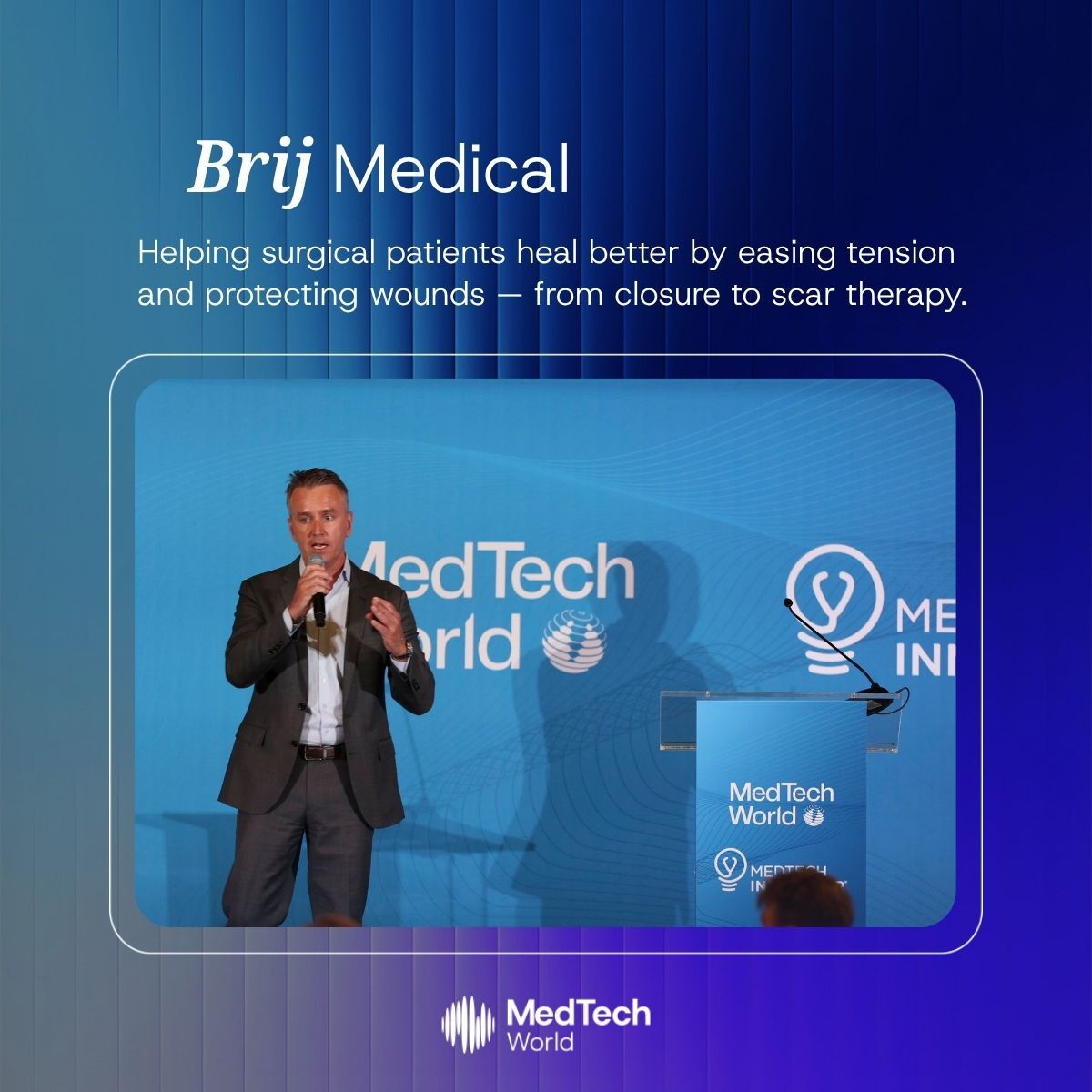 Med_Tech_World's tweet image. We’re spotlighting startups solving real problems.
First up: @BRIJ_medical 🚀
Their Brijjit device supports healing with less scarring.
💡 Want your startup featured or on stage?
Present at our next event:eu1.hubs.ly/H0lWsv30
📍Singapore: Oct 1 | Malta: Nov 12–14