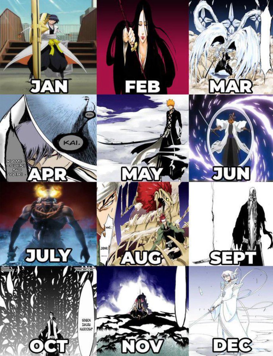 Promithean11's tweet image. Your birth month = Your Bankai