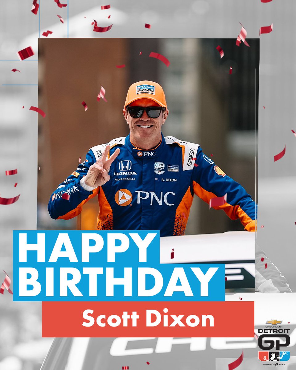 detroitgp's tweet image. Wishing a very Happy Birthday to 4X #DetroitGP champion Scott Dixon! Already an @INDYCAR legend, the track record of the “Ice Man” in the Motor City is unmatched as the only current series driver to win on Belle Isle and on the Downtown street circuit.
@scottdixon9 @cgrteams