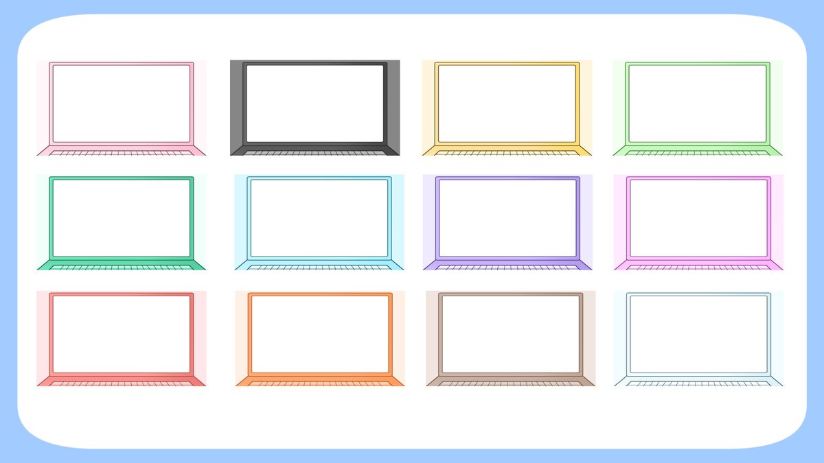 AOmaterial's tweet image. ［素材追加!］
ノートPCなフレーム全12種
aomaterial.com/2025/07/22/not…
シンプルなノートパソコン風な枠です！

その他ゲーム配信画面などに使えるフレームも多数配布中！
aomaterial.com/?s=%E3%82%B2%E…

フォロー、RT、いいねお待ちしております！
#Vtuber素材 #AOmaterial #フリー素材
