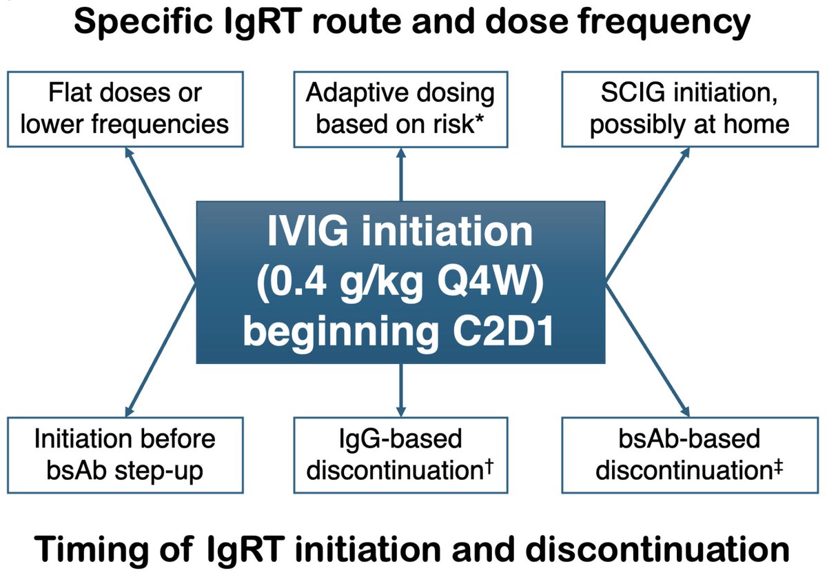 Myeloma_Doc's tweet image. #Myeloma Paper of the Day: Viewpoint piece makes evidence-based arguments for use of primary prophylaxis as a safer and simpler approach compared to preemptive IgG-guided immunoglobulin replacement therapy in pts getting bispecific antibodies: pubmed.ncbi.nlm.nih.gov/40690761/. #mmsm